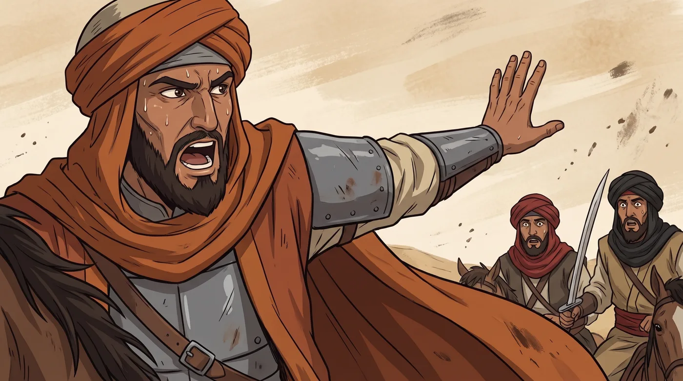 الحُرّ يرفع يده ليوقف رجاله